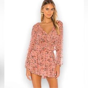 LoveShackFancy Floral Silk Popover Mini Dress NWOT